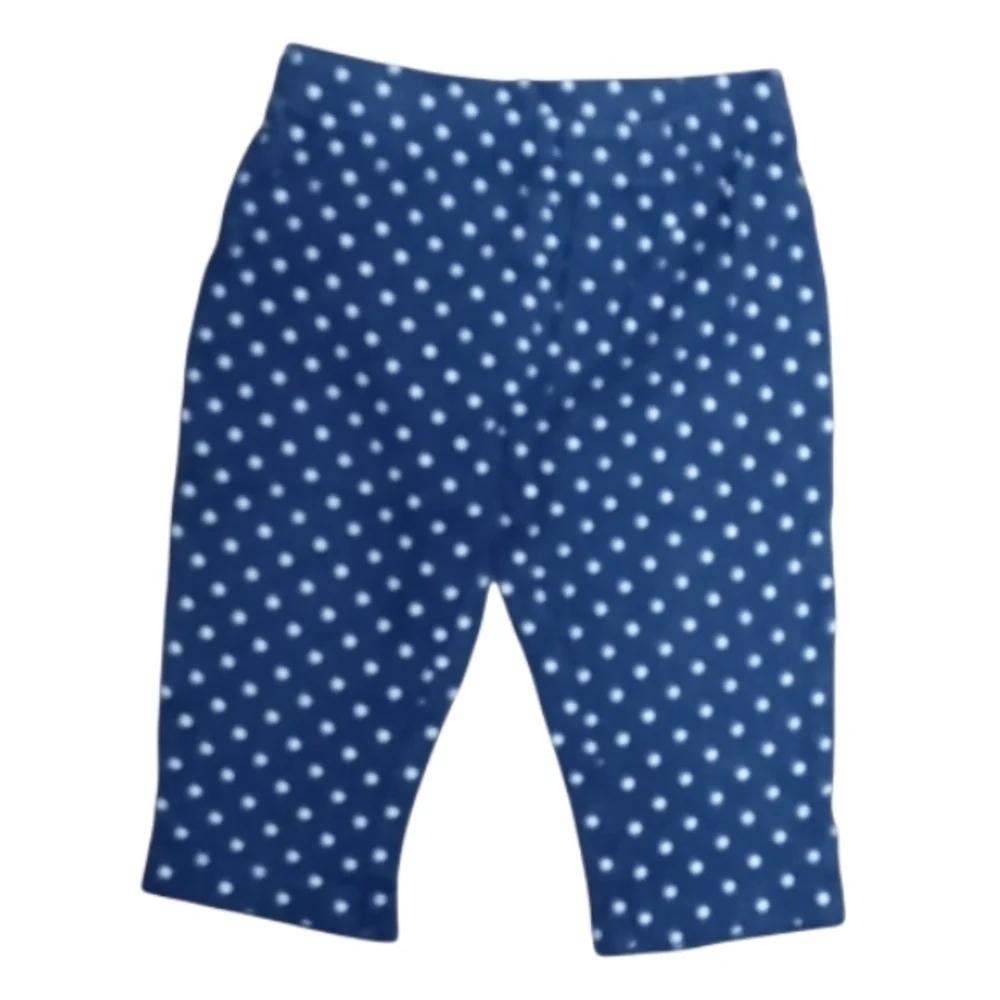 ⭐M4) Carter’s Baby Girl Navy Polka Dot Pants 9 Months Shamrock St Patrick’s Day